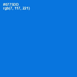 #0775DD - Science Blue Color Image