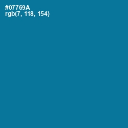 #07769A - Blue Lagoon Color Image