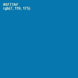 #0777AF - Deep Cerulean Color Image