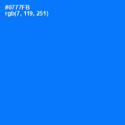 #0777FB - Azure Radiance Color Image