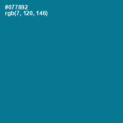 #077892 - Blue Lagoon Color Image