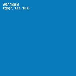 #077BBB - Deep Cerulean Color Image