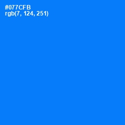 #077CFB - Azure Radiance Color Image