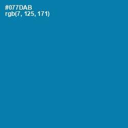#077DAB - Deep Cerulean Color Image