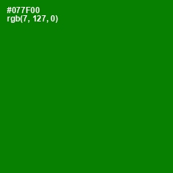 #077F00 - Japanese Laurel Color Image