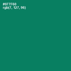 #077F60 - Pine Green Color Image