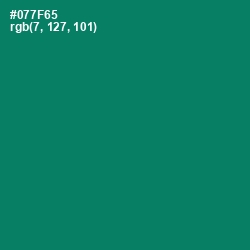 #077F65 - Pine Green Color Image