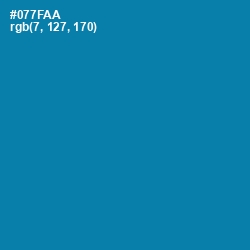 #077FAA - Deep Cerulean Color Image