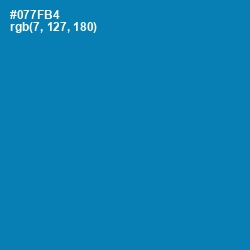 #077FB4 - Deep Cerulean Color Image