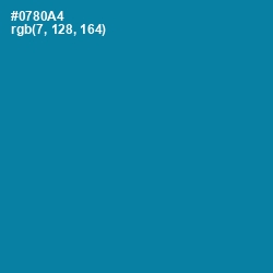 #0780A4 - Bondi Blue Color Image