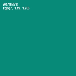 #078B78 - Elf Green Color Image