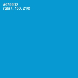 #0799D2 - Pacific Blue Color Image