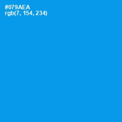 #079AEA - Dodger Blue Color Image