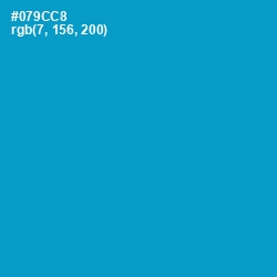 #079CC8 - Pacific Blue Color Image