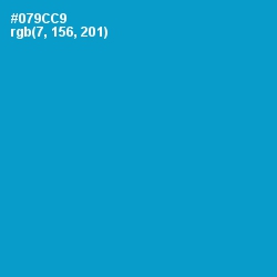 #079CC9 - Pacific Blue Color Image