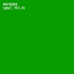 #079D00 - Forest Green Color Image