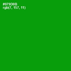#079D0B - Forest Green Color Image