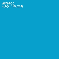 #079FCC - Pacific Blue Color Image