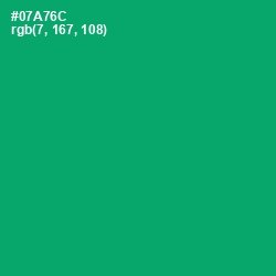 #07A76C - Green Haze Color Image