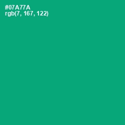 #07A77A - Jade Color Image
