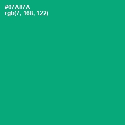 #07A87A - Jade Color Image