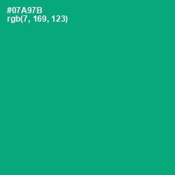 #07A97B - Jade Color Image
