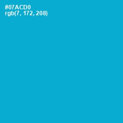 #07ACD0 - Cerulean Color Image