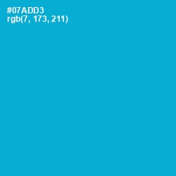 #07ADD3 - Cerulean Color Image