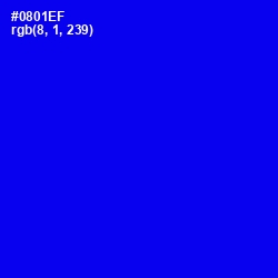 #0801EF - Blue Color Image