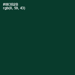 #083B2B - Bottle Green Color Image