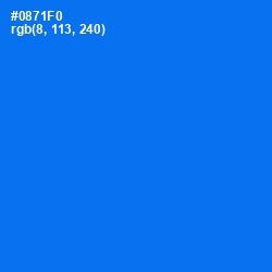 #0871F0 - Azure Radiance Color Image