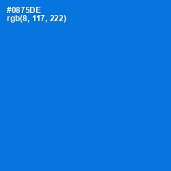 #0875DE - Science Blue Color Image