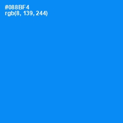#088BF4 - Dodger Blue Color Image