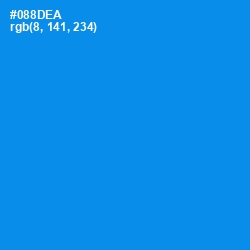 #088DEA - Dodger Blue Color Image