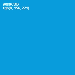 #089CDD - Pacific Blue Color Image