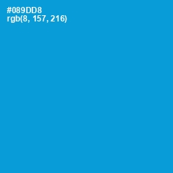 #089DD8 - Pacific Blue Color Image