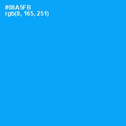 #08A5FB - Dodger Blue Color Image