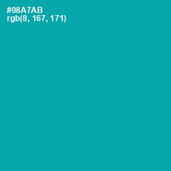 #08A7AB - Bondi Blue Color Image