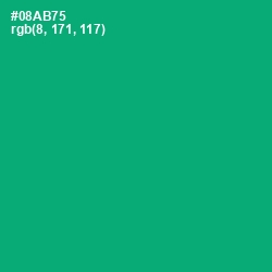 #08AB75 - Jade Color Image