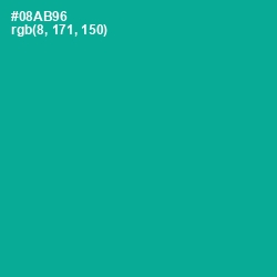 #08AB96 - Persian Green Color Image