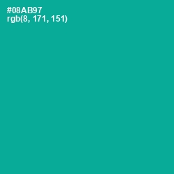 #08AB97 - Persian Green Color Image