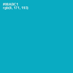 #08ABC1 - Cerulean Color Image