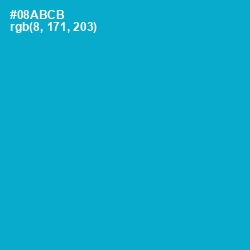 #08ABCB - Cerulean Color Image