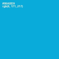 #08ABD9 - Cerulean Color Image