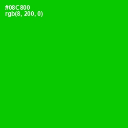 #08C800 - Green Color Image