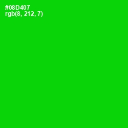 #08D407 - Green Color Image