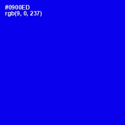 #0900ED - Blue Color Image