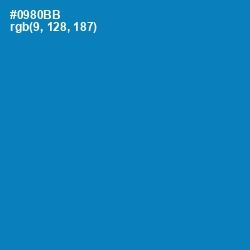 #0980BB - Bondi Blue Color Image