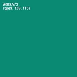 #098A73 - Elf Green Color Image