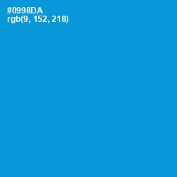 #0998DA - Pacific Blue Color Image